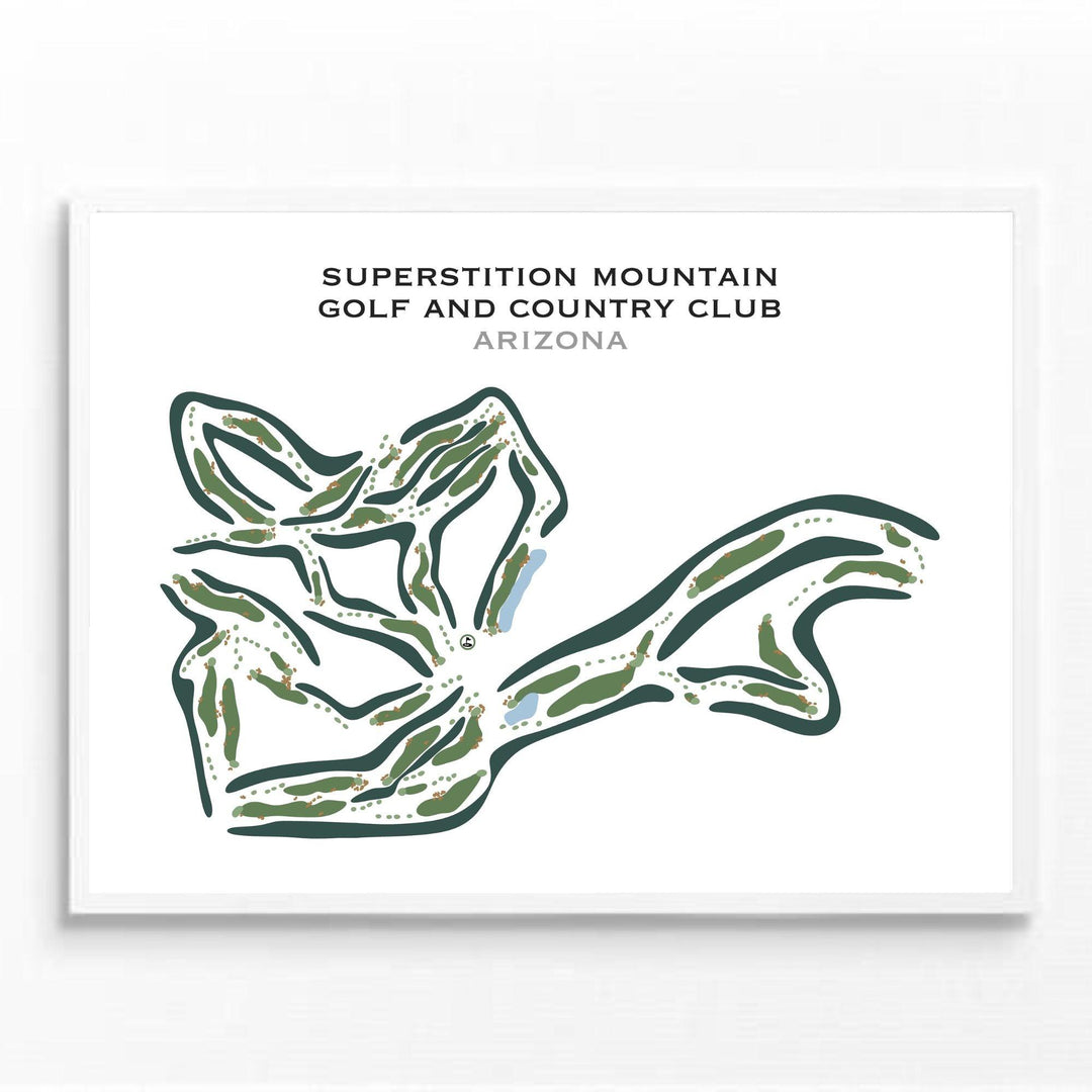 Superstition Mountain, Arizona - Printed Golf Courses - Golf Course Prints