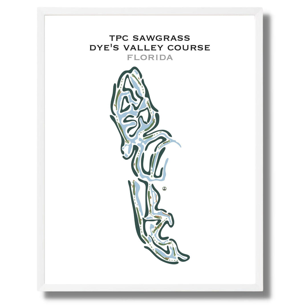 TPC Sawgrass Dye's Valley Course, Florida - Printed Golf Courses - Golf Course Prints