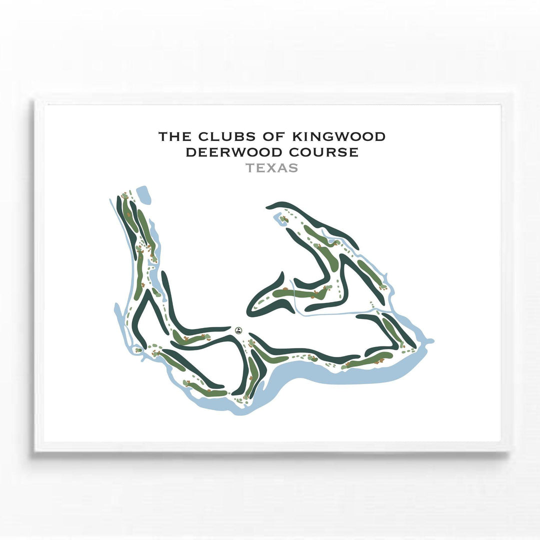 The Clubs of Kingwood - Deerwood Course, Texas - Printed Golf Courses - Golf Course Prints