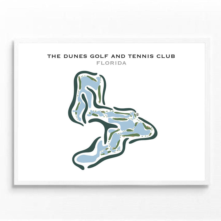 The Dunes Golf & Tennis Club, Florida - Printed Golf Courses - Golf Course Prints