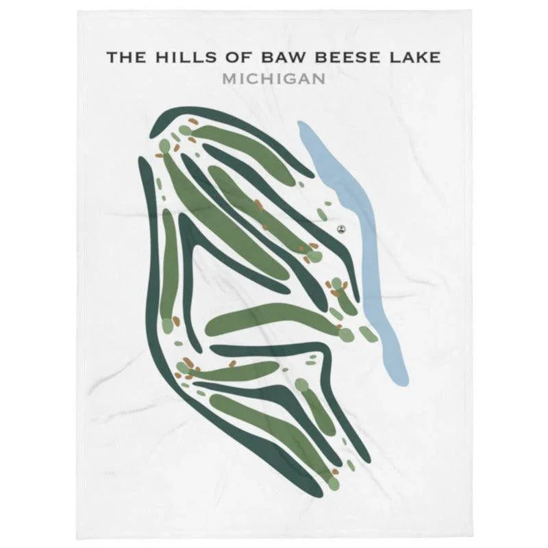 The Hills of Baw Beese Lake, Michigan Printed Golf Courses