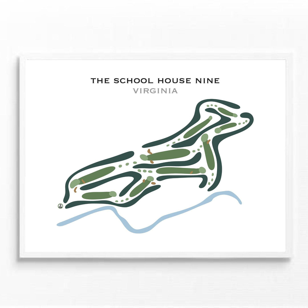 The Schoolhouse Nine, Virginia - Printed Golf Course - Golf Course Prints