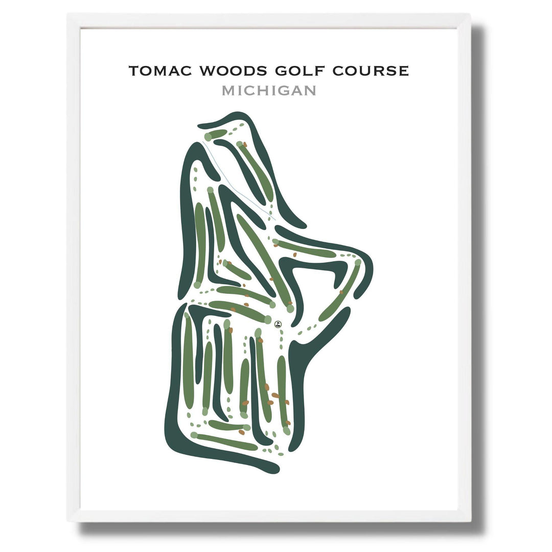 Tomac Woods Golf Course, Michigan - Printed Golf Courses - Golf Course Prints