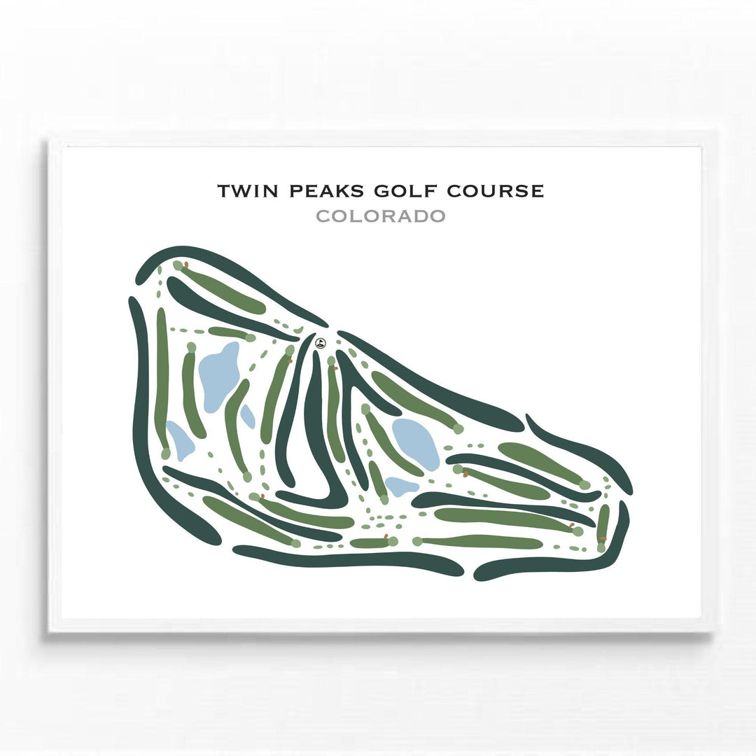 Twin Peaks Golf Course, Colorado - Printed Golf Course - Golf Course Prints
