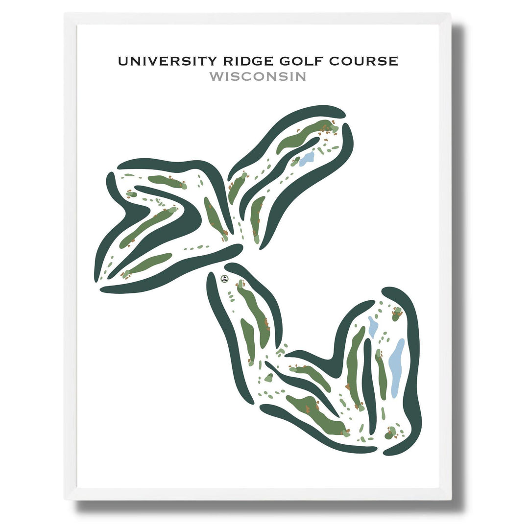 University Ridge Golf Course, Wisconsin - Printed Golf Courses - Golf Course Prints