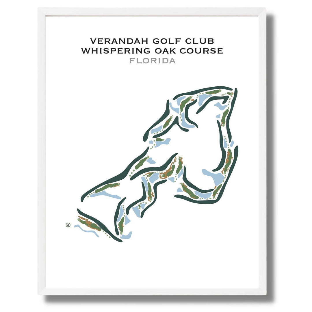 Verandah Golf Club, Whispering Oak Course, Florida - Printed Golf Courses - Golf Course Prints