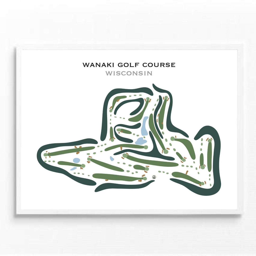 Wanaki Golf Course, Wisconsin - Printed Golf Courses - Golf Course Prints