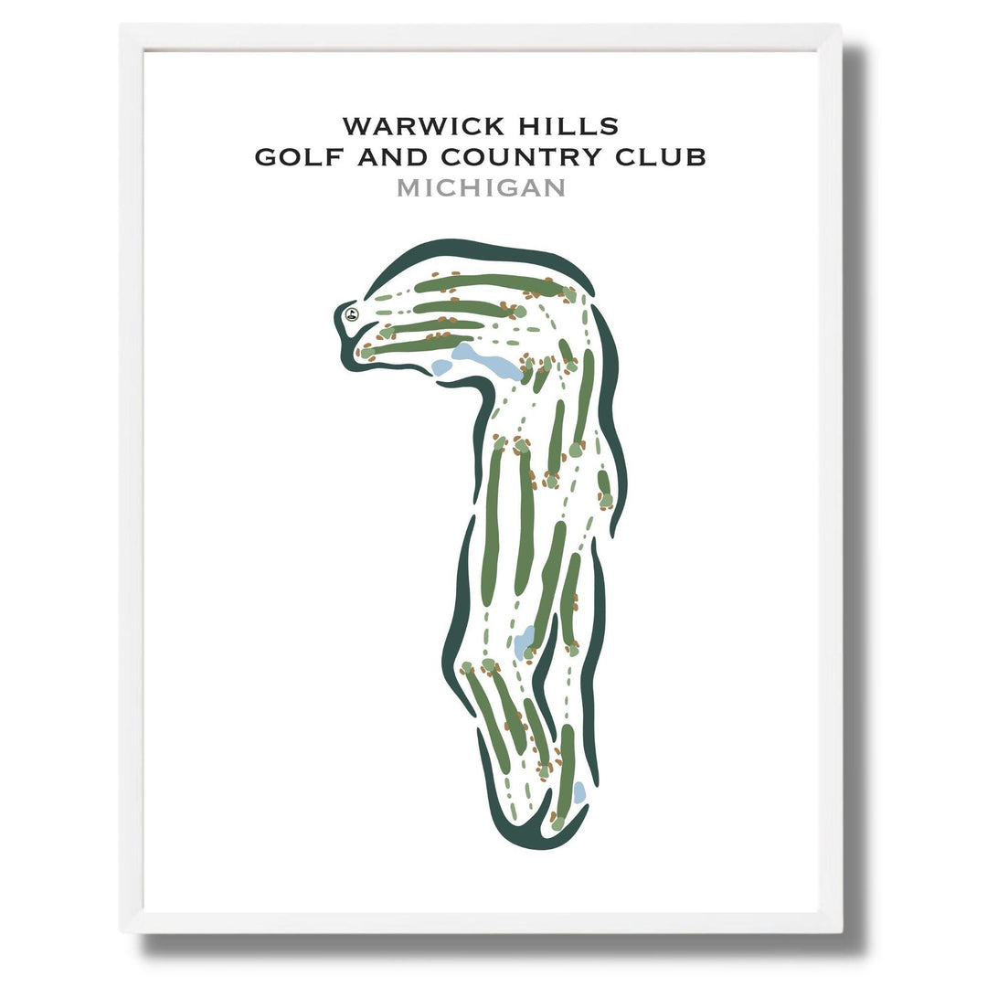 Warwick Hills Golf & Country Club, Michigan - Printed Golf Courses - Golf Course Prints