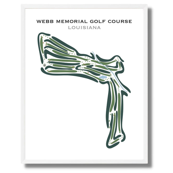 Webb Memorial Golf Course, Louisiana - Printed Golf Courses - Golf Course Prints