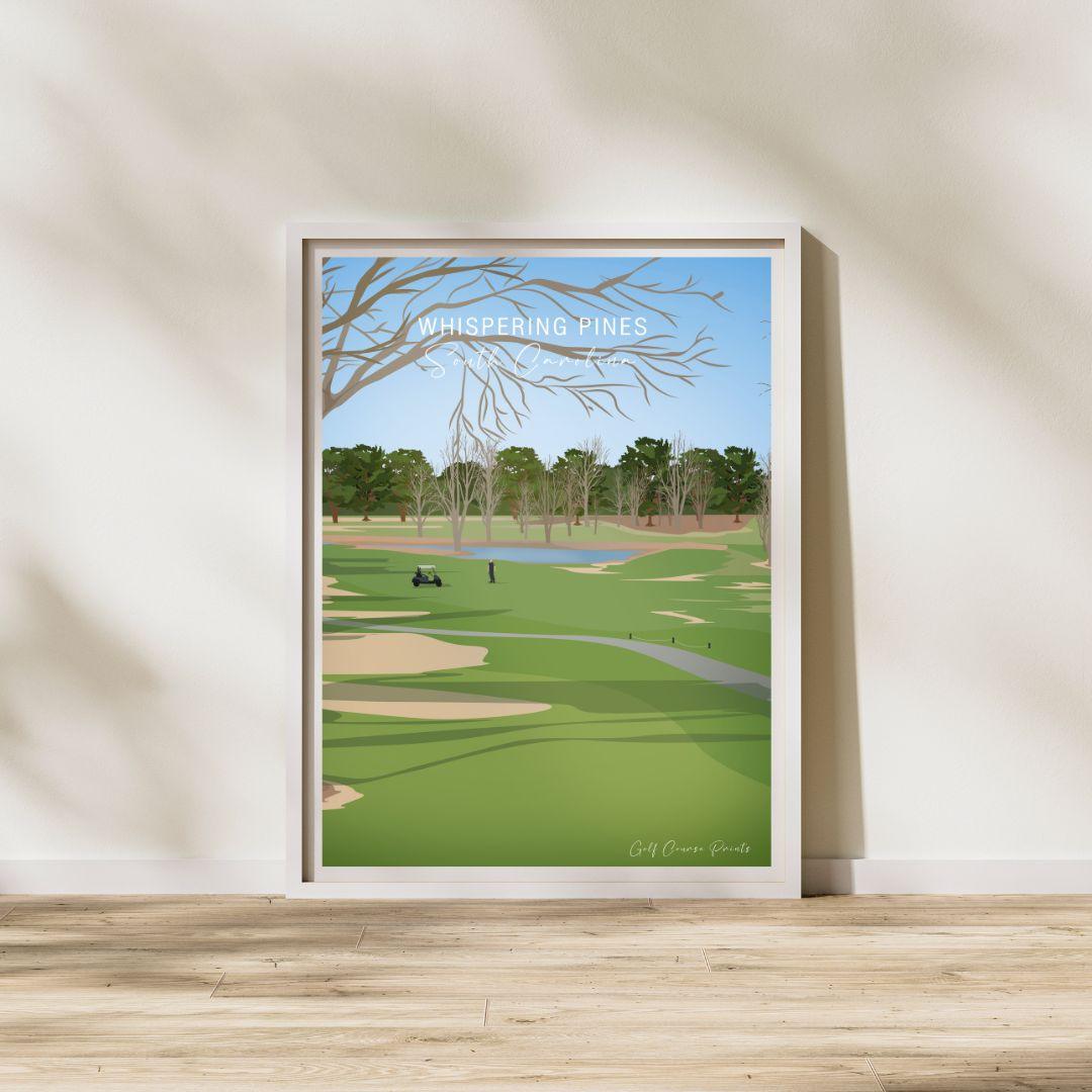 Whispering Pines Golf Course, South Carolina - Signature Designs - Golf Course Prints