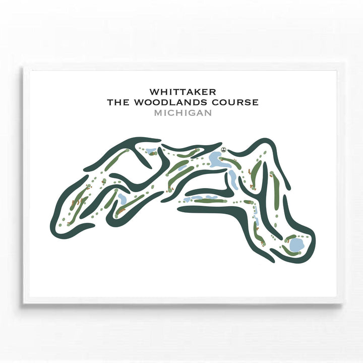 Whittaker The Woodlands Course, Michigan - Printed Golf Courses - Golf Course Prints