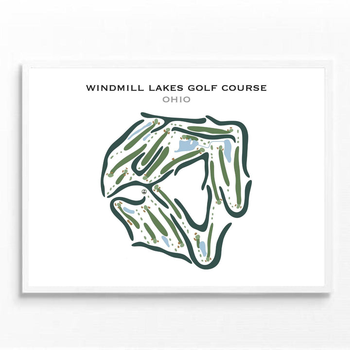 Windmill Lakes Golf Course, Ohio - Printed Golf Courses - Golf Course Prints