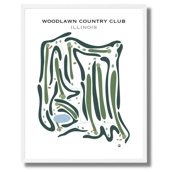 Woodlawn Country Club, Illinois - Printed Golf Courses - Golf Course Prints