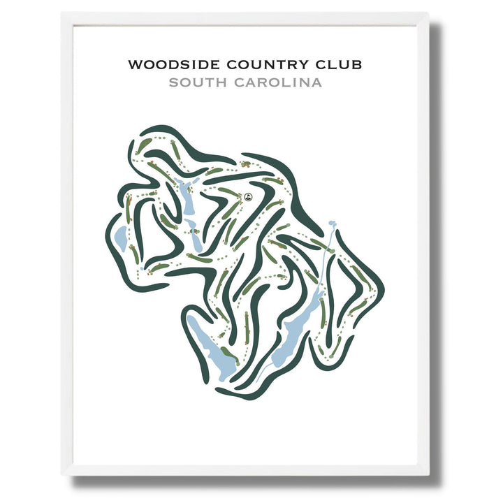 Woodside Country Club, South Carolina - Printed Golf Course - Golf Course Prints