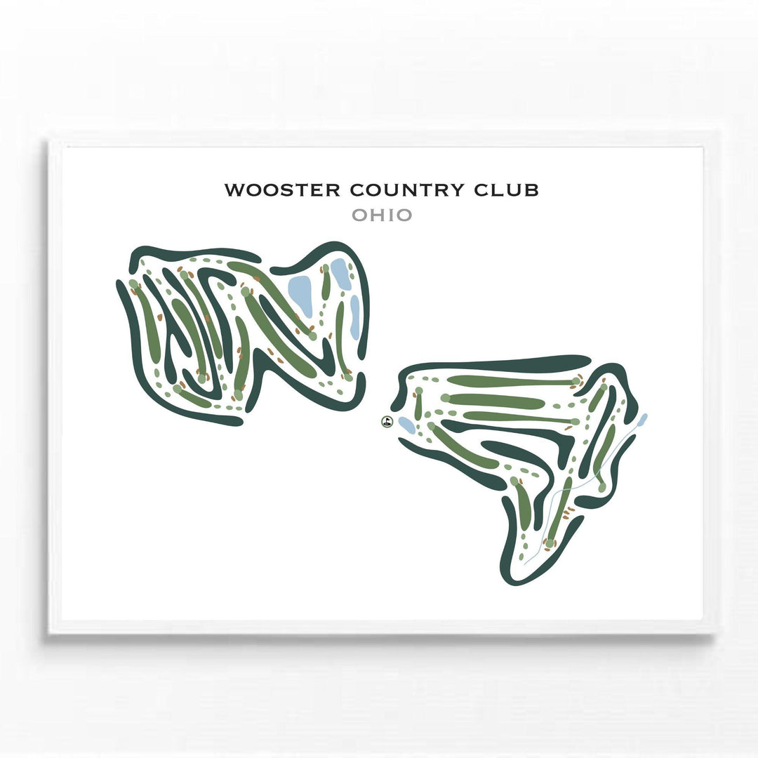 Wooster Country Club, Ohio - Printed Golf Courses - Golf Course Prints