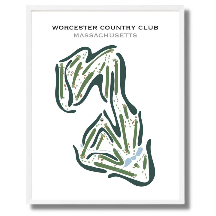 Worcester Country Club, Massachusetts - Printed Golf Courses - Golf Course Prints