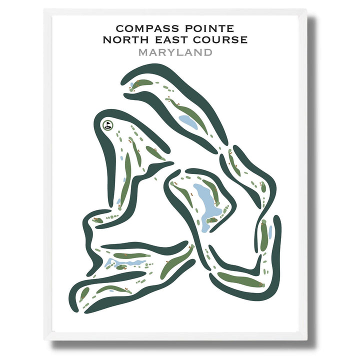 Compass Pointe North East Course, Maryland - Printed Golf Courses - Golf Course Prints
