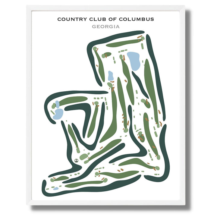 Country Club of Columbus, Georgia - Printed Golf Courses - Golf Course Prints