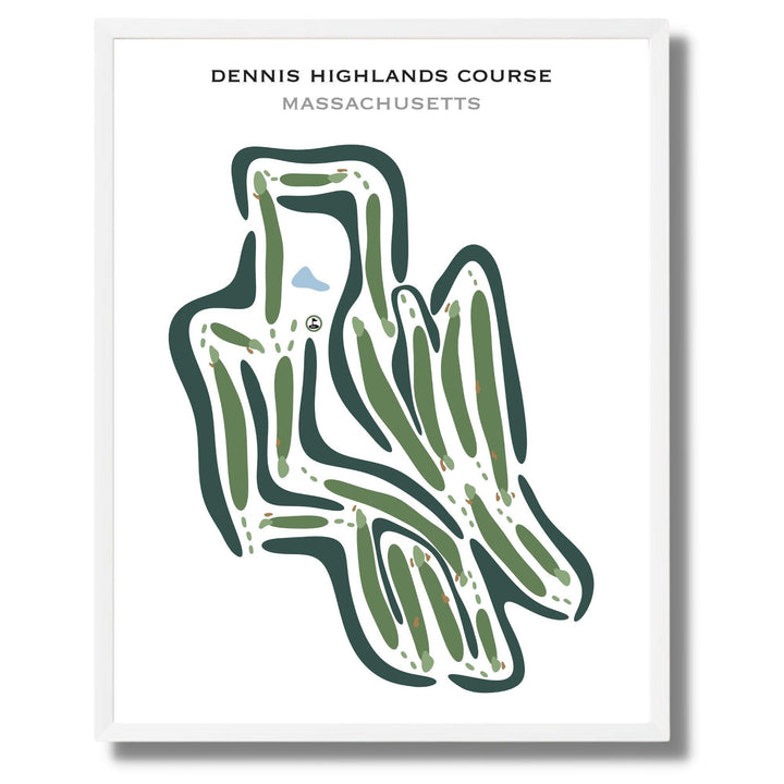 Dennis Highlands Golf Course, Massachusetts - Printed Golf Courses - Golf Course Prints