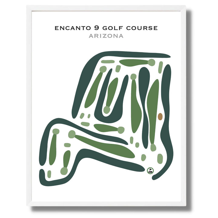 Encanto 9 Golf Course, Arizona - Printed Golf Courses - Golf Course Prints
