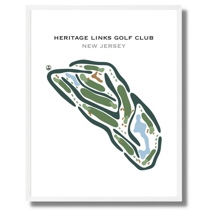 Heritage Links Golf Club, New Jersey - Printed Golf Courses - Golf Course Prints