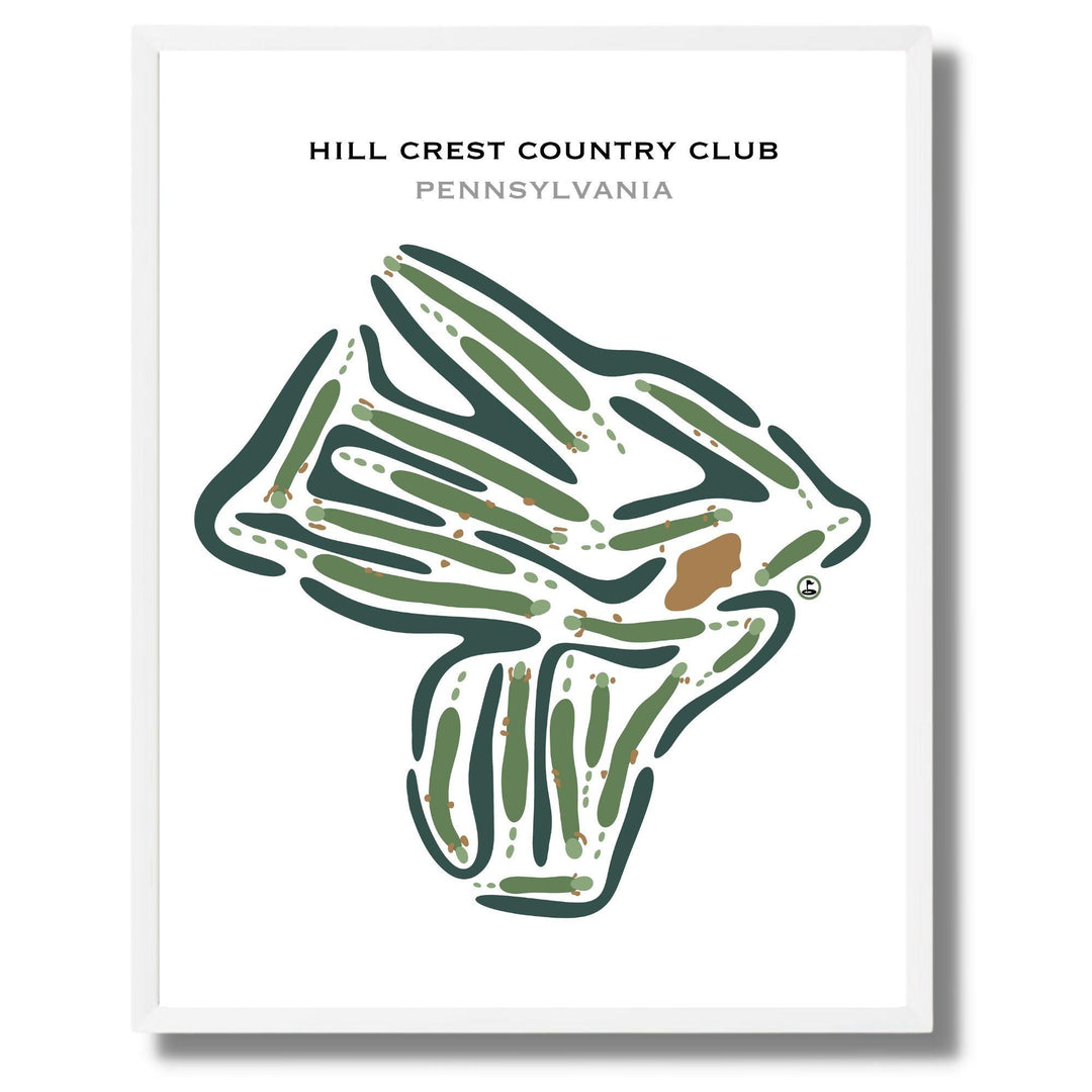 Hill Crest Country Club, Pennsylvania - Printed Golf Courses - Golf Course Prints