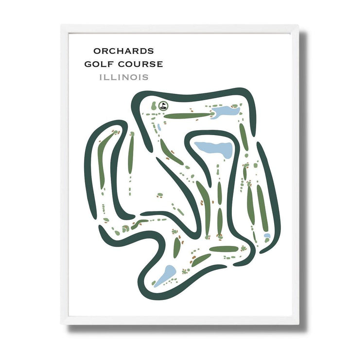 Orchards Golf Course, Illinois - Printed Golf Courses - Golf Course Prints