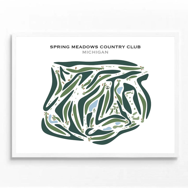 Spring Meadows Country Club, Michigan - Printed Golf Courses - Golf Course Prints