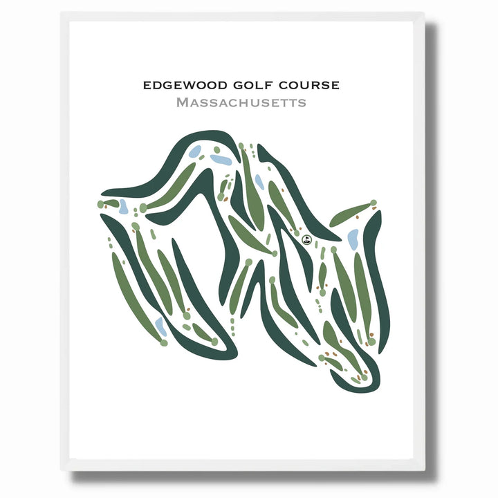 Edgewood Golf Course, Massachusetts - Printed Golf Courses - Golf Course Prints