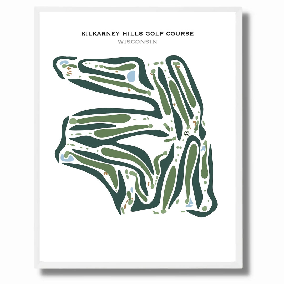 Kilkarney Hills Golf Course, Wisconsin - Printed Golf Courses - Golf Course Prints