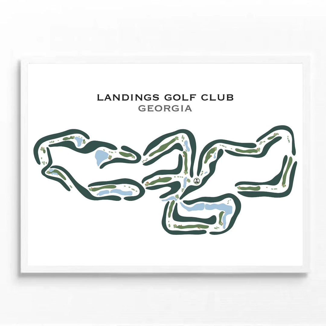 Landings Golf Club, Georgia - Printed Golf Courses - Golf Course Prints