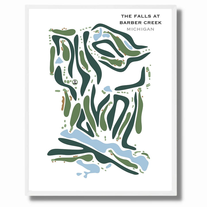 The Falls At Barber Creek, Michigan - Printed Golf Courses - Golf Course Prints
