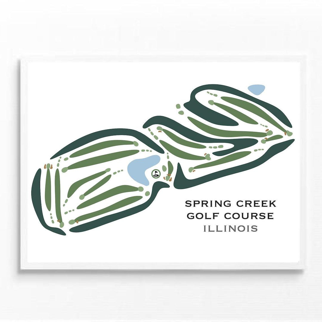 Spring Creek Golf Course, Spring Valley, Illinois - Printed Golf Courses - Golf Course Prints