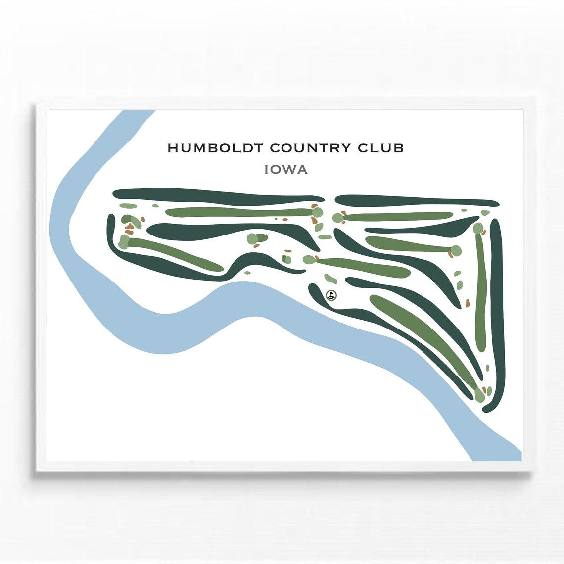 Humboldt Country Club, Iowa Printed Golf Courses Golf Course Prints