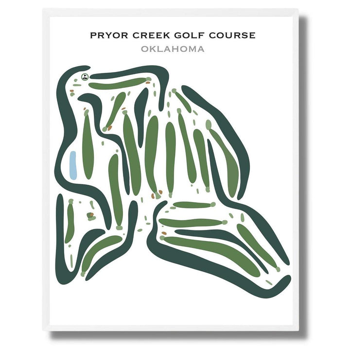 Pryor Creek Golf Course, Oklahoma - Printed Golf Courses - Golf Course Prints