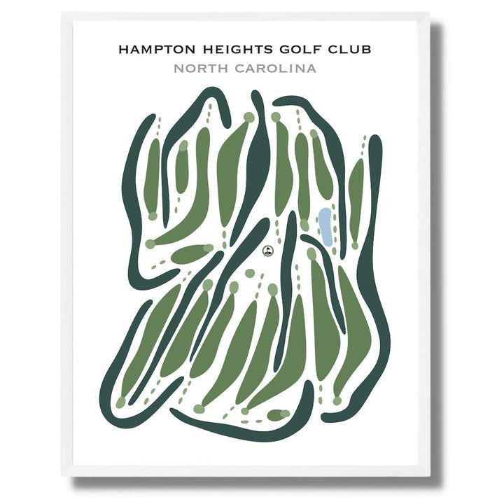 Hampton Heights Golf Club, North Carolina - Printed Golf Courses - Golf Course Prints