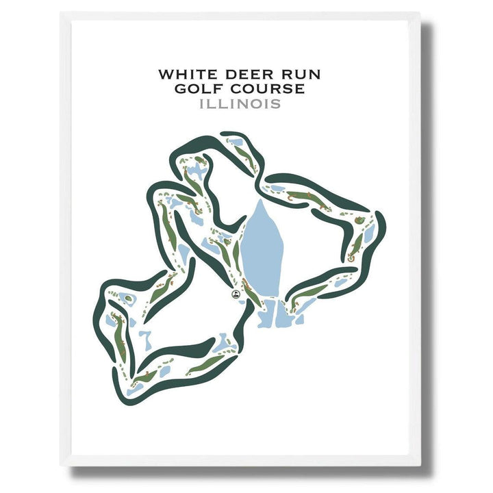 White Deer Run Golf Course, Illinois - Printed Golf Courses - Golf Course Prints