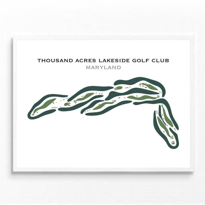 Thousand Acres Lakeside Golf Club, Maryland - Printed Golf Courses - Golf Course Prints