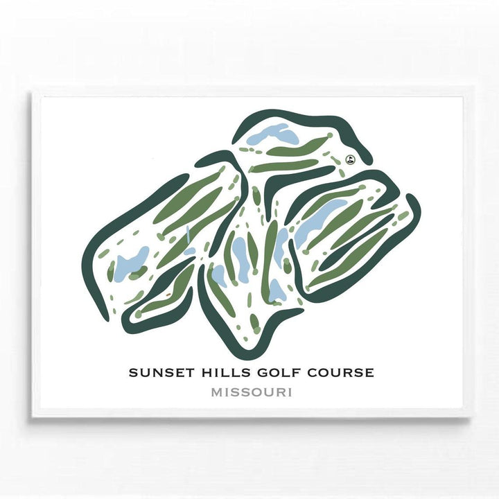 Sunset Hills Golf Course, Missouri - Printed Golf Courses - Golf Course Prints
