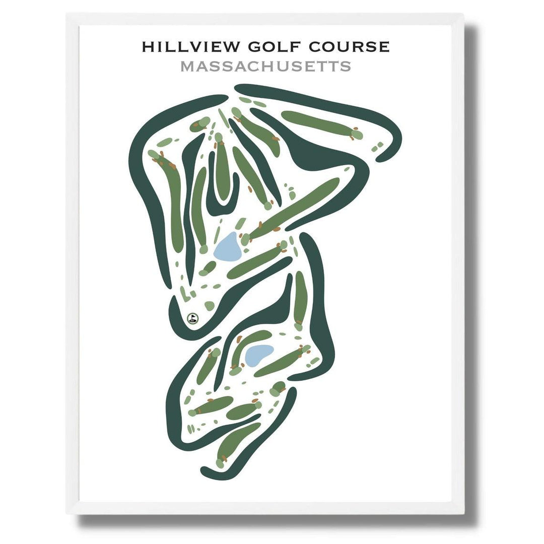 Hillview Golf Course, Massachusetts - Printed Golf Courses - Golf Course Prints