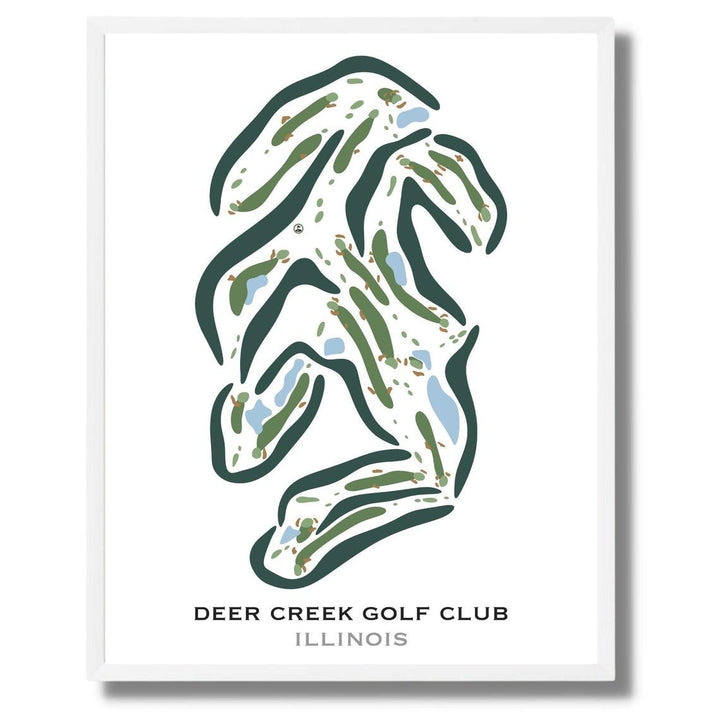 Deer Creek Golf Club, Illinois - Printed Golf Courses - Golf Course Prints