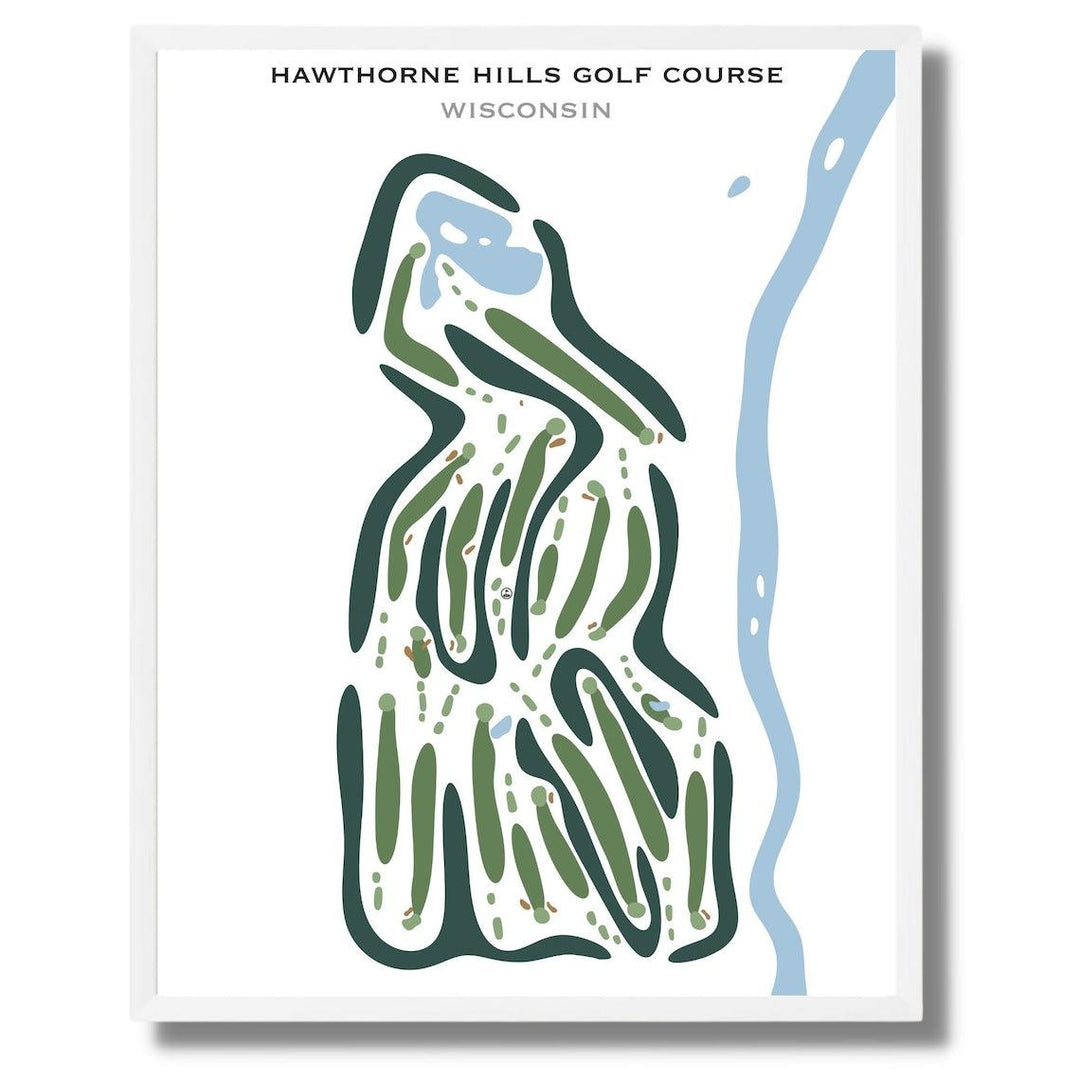 Hawthorne Hills Golf Course, Wisconsin - Printed Golf Courses - Golf Course Prints