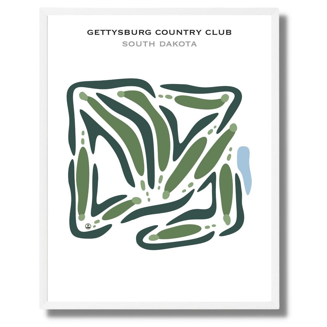 Unique design of Gettysburg Country Club, South Dakota Golf Course Prints