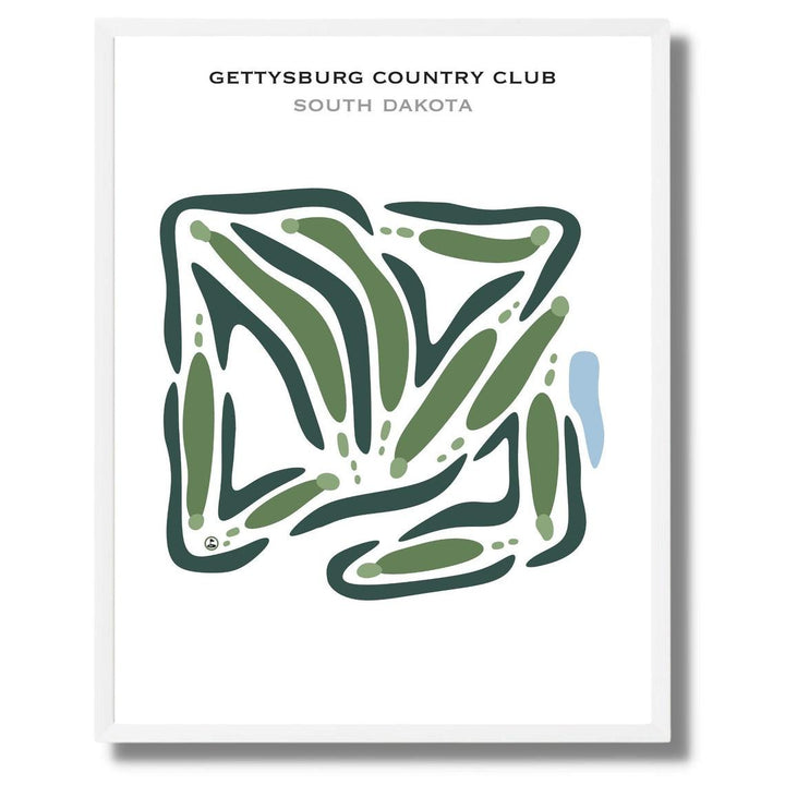 Gettysburg Country Club, South Dakota - Printed Golf Courses - Golf Course Prints