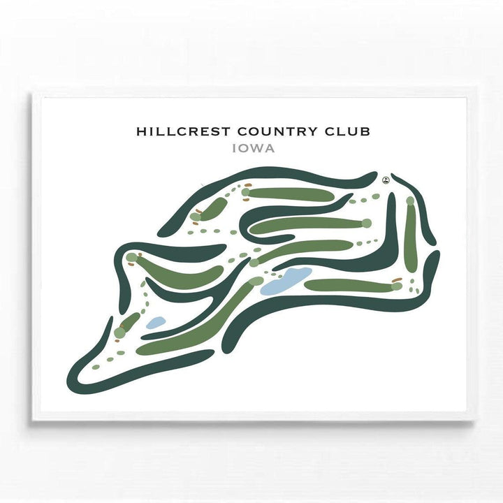 Hillcrest Country Club, Iowa - Printed Golf Courses - Golf Course Prints