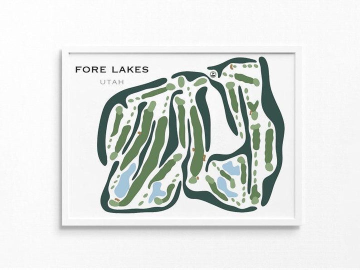 Fore Lakes Golf Course, Taylorsville Utah - Printed Golf Courses - Golf Course Prints