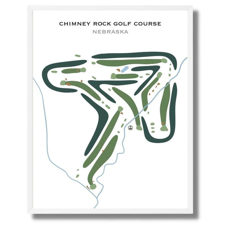 Chimney Rock Golf Course, Nebraska - Printed Golf Courses - Golf Course Prints