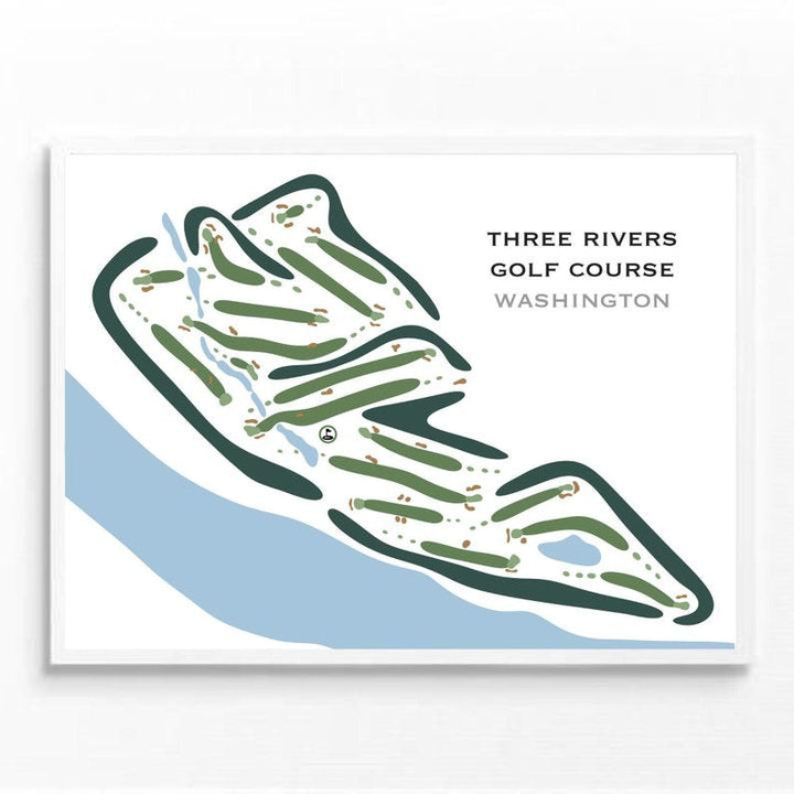 Three Rivers Golf Course, Washington - Printed Golf Courses - Golf Course Prints