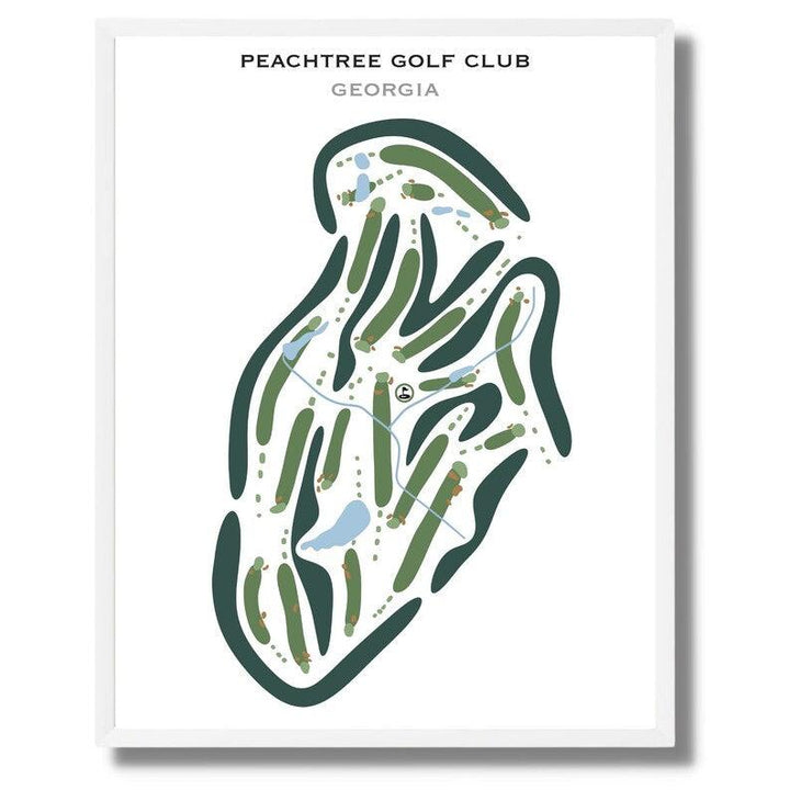 Peachtree Golf Club, Georgia - Printed Golf Courses - Golf Course Prints