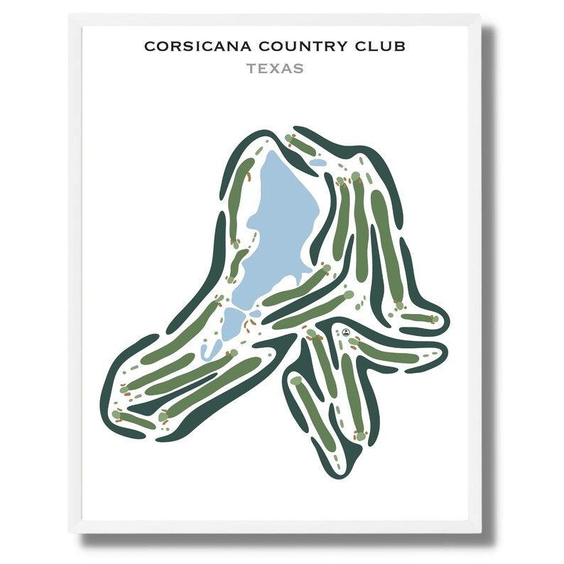 Corsicana Country Club, Texas - Printed Golf Courses - Golf Course Prints